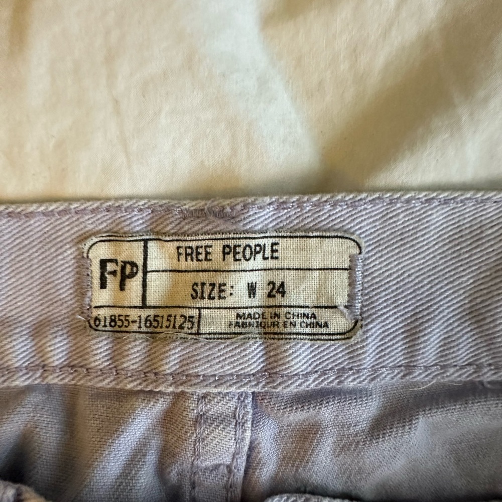 Free People Faded Lilac Jean Shorts